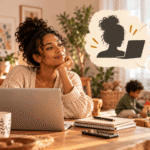 Online Geld verdienen anonym: 6 Wege ohne Gesicht (und ohne Geld-Stress) Cosy Home Workspace with Family Life-2